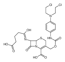 7-(4-carboxybutanamido)cephalosporin mustard Structure