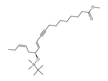 methyl (11E,13S,15Z)-13-t-butyldimethylsilyloxyoctadec-11,15-dien-9-ynoate Structure