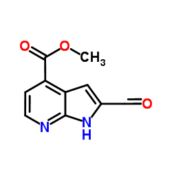 Methyl 2-formyl-1H-pyrrolo[2,3-b]pyridine-4-carboxylate Structure