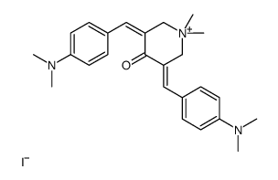 3,5-bis[[4-(dimethylamino)phenyl]methylidene]-1,1-dimethylpiperidin-1-ium-4-one,iodide结构式