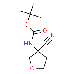 tert-butyl n-(3-cyanooxolan-3-yl)carbamate structure