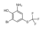 2-Amino-6-bromo-4-[(trifluoromethyl)sulfanyl]phenol结构式