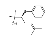 (S)-2,6-Dimethyl-3-phenylsulfanyl-hept-5-en-2-ol结构式