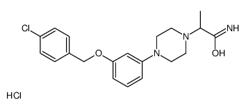 2-[4-[3-[(4-chlorophenyl)methoxy]phenyl]piperazin-1-yl]propanamide,hydrochloride结构式