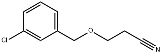 Propanenitrile, 3-[(3-chlorophenyl)methoxy]- Structure