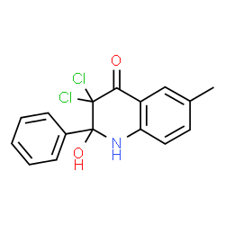 4(1H)-Quinolinone,3,3-dichloro-2,3-dihydro-2-hydroxy-6-methyl-2-phenyl-结构式