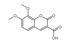 7,8-dimethoxy-2-oxo-2H-1-benzopyran-3-carboxylic acid结构式