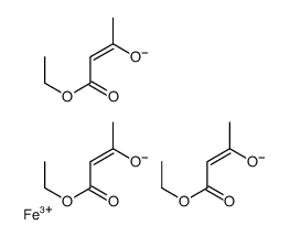 tris(ethyl acetoacetato-O1',O3)iron structure