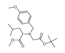 N-p-methoxybenzyl-N-(1-tert-butoxy-acet-2-yl)-(S)-leucine methyl ester Structure