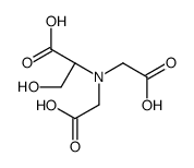 (2S)-2-[bis(carboxymethyl)amino]-3-hydroxypropanoic acid结构式