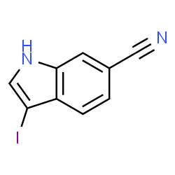 3-iodo-1H-indole-6-carbonitrile Structure