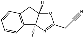 2-((3aS,8aR)-3a,8a-dihydro-8H-indeno[1,2-d]oxazol-2-yl)acetonitrile structure