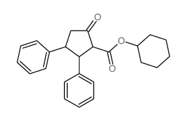 Cyclopentanecarboxylic acid, 5-oxo-2,3-diphenyl-, cyclohexyl ester结构式