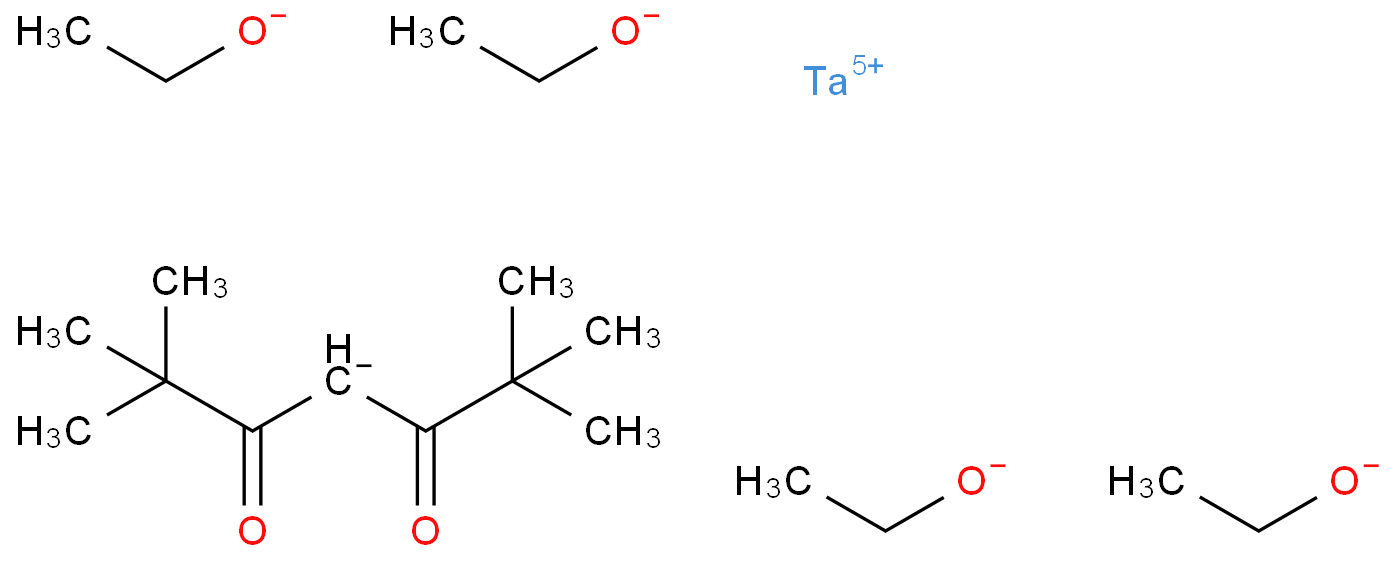Tantalum tetraethoxy tetramethylheptanedionate Structure