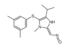 (2Z)-4-(3,5-dimethylphenyl)sulfanyl-3-methyl-2-(nitrosomethylidene)-5-propan-2-yl-1H-imidazole结构式