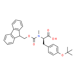 (R)-2-((((9H-芴-9-基)甲氧基)羰基)(甲基)氨基)-3-(4-(叔丁氧基)苯基)丙酸结构式