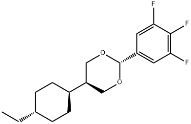 5-[5-trans-(4-trans-Ethylcyclohexyl)-1,3-dioxan-2-yl]-1,2,3-trifluorbenzol结构式