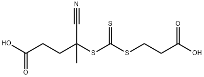 4-((((2-羧乙基)硫代)硫代碳酰基)硫代)-4-氰基戊酸结构式