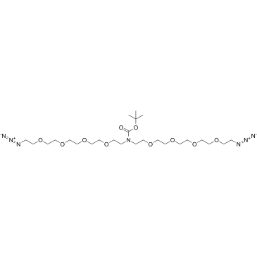 N-Boc-N-bis(PEG4-azide)结构式