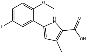 5-(5-Fluoro-2-methoxyphenyl)-3-methyl-1H-pyrrole-2-carboxylic acid Structure