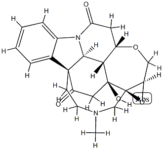 21α,22α-Epoxy-21,22-dihydro-14-hydroxy-19-methyl-16,19-secostrychnidine-10,16-dione结构式
