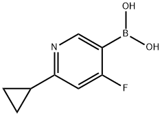 4-Fluoro-2-(cyclopropyl)pyridine-5-boronic acid structure