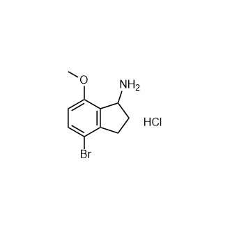 4-溴-7-甲氧基-2,3-二氢-1H-茚-1-胺盐酸盐结构式