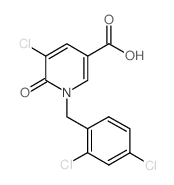 5-Chloro-1-(2,4-dichlorobenzyl)-6-oxo-1,6-dihydro-3-pyridinecarboxylic acid结构式