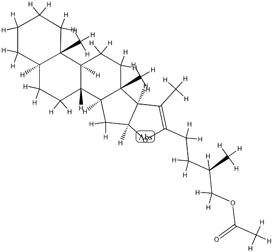 (25R)-5α-Furost-20(22)-en-26-ol acetate Structure