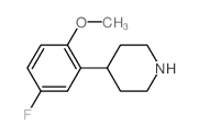 4-(5-Fluoro-2-methoxyphenyl)piperidine结构式