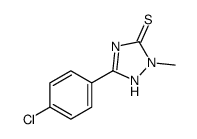 5-(4-chlorophenyl)-2-methyl-1H-1,2,4-triazole-3-thione结构式