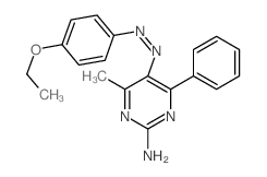 2-Pyrimidinamine,5-[2-(4-ethoxyphenyl)diazenyl]-4-methyl-6-phenyl- structure