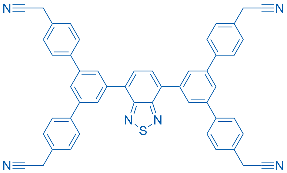 2,2',2'',2'''-(Benzo[c][1,2,5]thiadiazole-4,7-diylbis([1,1':3',1''-terphenyl]-5',4,4''-triyl))tetraacetonitrile Structure