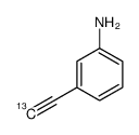 1-(3-Aminophenyl)acetylene-2-13C Structure