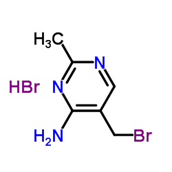 4-Pyrimidinamine, 5-(bromomethyl)-2-methyl-, monohydrobromide structure