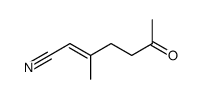 2-Heptenenitrile, 3-methyl-6-oxo- (9CI) structure