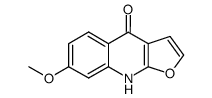 7-methoxy-9H-furo[2,3-b]quinolin-4-one结构式