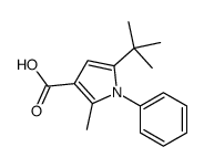 5-(tert-butyl)-2-methyl-1-phenyl-1H-pyrrole-3-carboxylic acid结构式