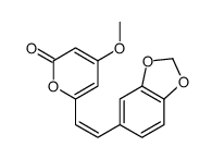 6-[2-(1,3-benzodioxol-5-yl)ethenyl]-4-methoxypyran-2-one结构式