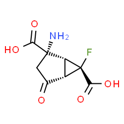 (1R,2S,5S,6S)-BICYCLO[3.1.0]HEXANE-2,6-DICARBOXYLIC ACID, 2-AMINO-6-FLUORO-4-OXO- structure