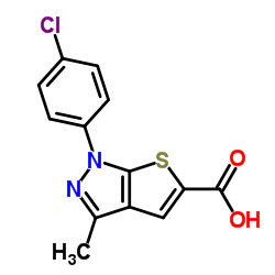 1-(4-CHLORO-PHENYL)-3-METHYL-1H-THIENO[2,3-C]PYRAZOLE-5-CARBOXYLIC ACID Structure