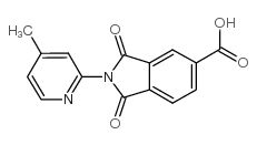 2-(4-methylpyridin-2-yl)-1,3-dioxoisoindole-5-carboxylic acid结构式