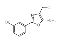 2-(3-Bromophenyl)-4-(chloromethyl)-5-methyl-1,3-oxazole结构式
