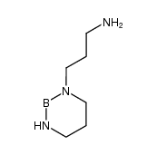 1-(ω-aminopropyl)-2-hydrido-1,3,2-diazaboracyclohexane结构式