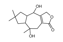 (4S)-4β,8β-Dihydroxy-6,6,8-trimethyl-1,3,4,4aβ,5,6,7,7aβ,8,9-decahydroazuleno[5,6-c]furan-1-one structure
