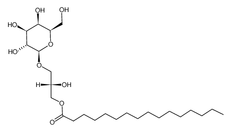 (2S)-1-O-palmitoyl-3-O-β-D-galactopyranosyl-sn-glycerol Structure