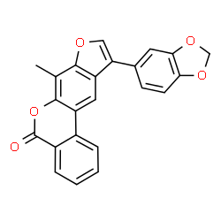 10-(1,3-benzodioxol-5-yl)-7-methyl-[1]benzofuro[6,5-c]isochromen-5-one Structure