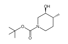 (3S,4R)-tert-butyl 3-hydroxy-4-methylpiperidine-1-carboxylate Structure