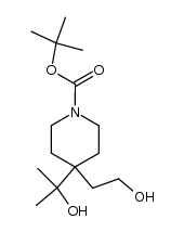 tert-butyl 4-(2-hydroxyethyl)-4-(2-hydroxypropan-2-yl)piperidine-1-carboxylate Structure