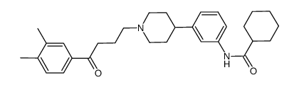 N-(3-{1-[4-(3,4-dimethylphenyl)-4-oxobutyl]-4-piperidinyl}phenyl)cyclohexanecarboxamide Structure